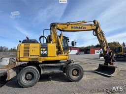 Komatsu PW160-8 Wheel Excavator with tilt and 2 buckets