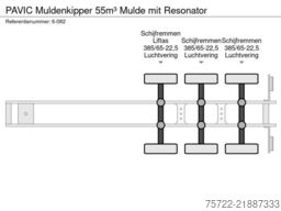 PAVIC Muldenkipper 55m³ Mulde mit Resonator