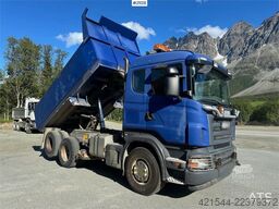 Scania R500 6x2 snow rigged tipper truck w/ plate and und