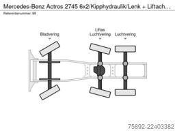 Mercedes-Benz Actros 2745 6x2/Kipphydraulik/Lenk + Liftachse/Eu6