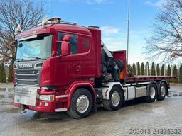 SCANIA R580 LB 8x2*6 HNB SZM mit Kran HIAB XS 422