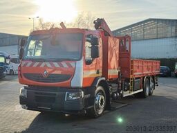 RENAULT Premium Lander Pritsche mit Kran FASSI