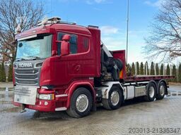 SCANIA R580 LB 8x2*6 HNB SZM mit Kran HIAB XS 422