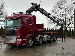 SCANIA R580 LB 8x2*6 HNB SZM mit Kran HIAB XS 422