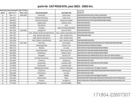 Caterpillar parts from CAT M319-07A year 2021