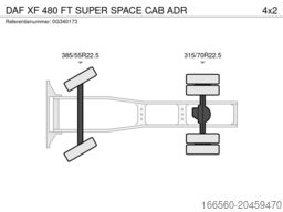 DAF XF 480 FT SUPER SPACE CAB ADR