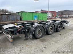 Fliegl 3 axle container trailer.