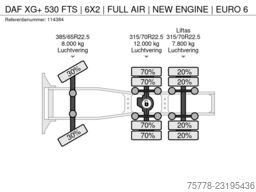 DAF XG+ 530 FTS | 6X2 | FULL AIR | NEW ENGINE | EURO 6