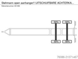 Stehmann open aanhanger!! UITSCHUIFBARE ACHTERKANT!!