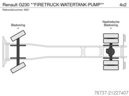 Renault G230 **FIRETRUCK-WATERTANK-PUMP**