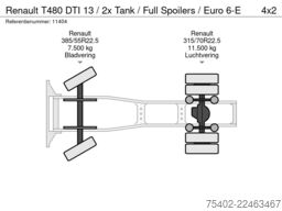 Renault T480 DTI 13 / 2x Tank / Full Spoilers / Euro 6-E
