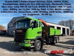 SCANIA G450 Kipper KRan Atlas 206.3E AHK Bordmatic FUNK