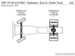DAF CF 85.410 SSC / Hydraulic / Euro 5 / Dutch Truck