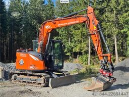 Hitachi ZX95US-7 Excavator w/ Rototilt w/ grab – 2 buckets