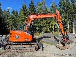 Hitachi ZX95US-7 Excavator w/ Rototilt w/ grab – 2 buckets