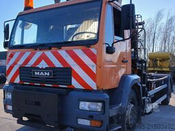 MAN LE280 containersysteem + kraan id 48