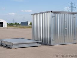 Elipo Schnellbaucontainer Baucontainer Lagercontainer 2m x 2m mit Doppeltür NEU