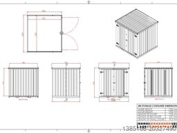 Elipo Schnellbaucontainer Baucontainer Lagercontainer 2m x 2m mit Doppeltür NEU