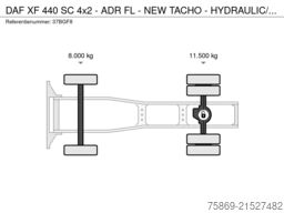 DAF XF 440 SC 4x2 - ADR FL - NEW TACHO - HYDRAULIC/...