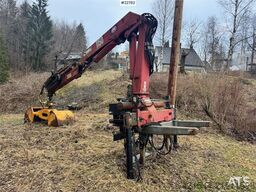 HMF Hermeler Maschinenbau 1150 crane with grab.