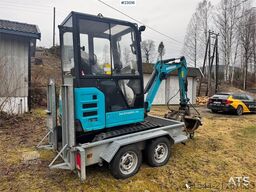 Airman AX19-6A mini excavator with 2 buckets and 2014 mac