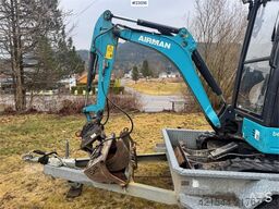 Airman AX19-6A mini excavator with 2 buckets and 2014 mac