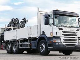 LKW mit Pritsche (offen) SCANIA P 400 Pritsche Kran HIAB Funk Lift-/Lenkachse