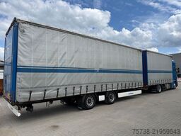 SCANIA R410 Pritsche+Plane/Retarder + Anhänger Krone