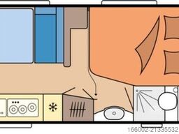 HOBBY De Luxe 560 KMFe 3-er Etagenbett 2.000 kg