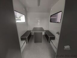 trailershop Bauwagen mit Küchenzeile isoliert THS 300.01 ET 300x200x230cm