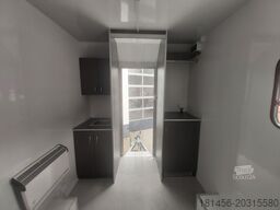 trailershop Bauwagen mit Küchenzeile isoliert THS 300.01 ET 300x200x230cm