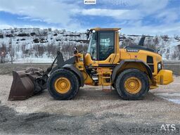 Volvo L90H wheel loader with joystick control and a buck