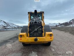 Volvo L90H wheel loader with joystick control and a buck