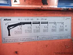 MERCEDES-BENZ 815 Atego Dreiseitenkipper Atlas 60.1 Kran Greif