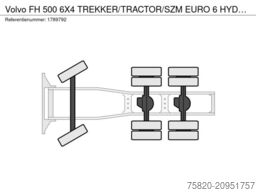 Volvo FH 500 6X4 TREKKER/TRACTOR/SZM EURO 6 HYDRAULIC