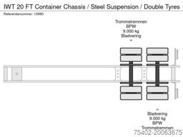 IWT 20 FT Container Chassis / Steel Suspension / Do...