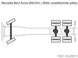 Mercedes-Benz Actros 2643 6x4 + Muller umwelttechniek aufbau