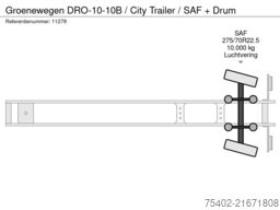 Groenewegen DRO-10-10B / City Trailer / SAF + Drum