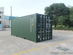20 Fuß Seecontainer / Neucontainer/ Flaschengrün RAL 6007 / Materiallager