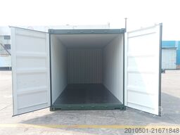 20 Fuß Seecontainer / Neucontainer/ Flaschengrün RAL 6007 / Materiallager