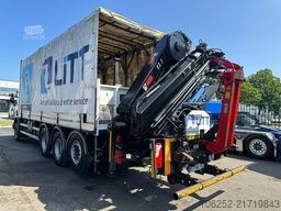 Scania P410 8x4 TRIDEM PRITSCHE PLANE + KRAN HIAB 244 ...