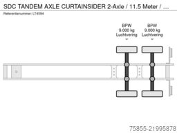 SDC TANDEM AXLE CURTAINSIDER 2-Axle / 11.5 Meter / ...