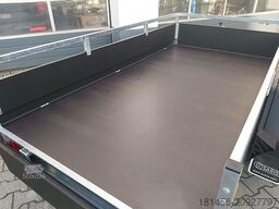 Saris schwarzer Anhänger Aluminium 1300kg gebremst