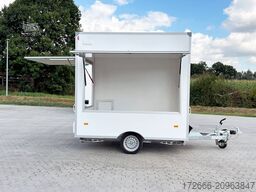 Blyss H15252HN | WEISS 250X203X230CM 1500KG VERKAUFSANHÄNGER | 2X VERKAUFSKLAPPE