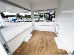 Blyss H15252HN | WEISS 250X203X230CM 1500KG VERKAUFSANHÄNGER | 2X VERKAUFSKLAPPE