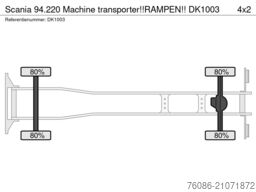 Scania 94.220 Machine transporter!!RAMPEN!!