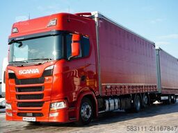 SCANIA S 460 / ZESTAW TANDEM / FIRANKA / 120 M3 / KRONE