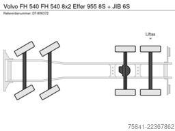 Volvo FH 540 FH 540 8x2 Effer 955 8S + JIB 6S