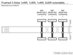 Fruehauf 3 Axles 1x45ft, 1x30ft, 1x40ft, 2x20ft  extanda...