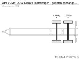 Vdm VDM41DC02 Nieuwe kastenwagen - gesloten aanhang...